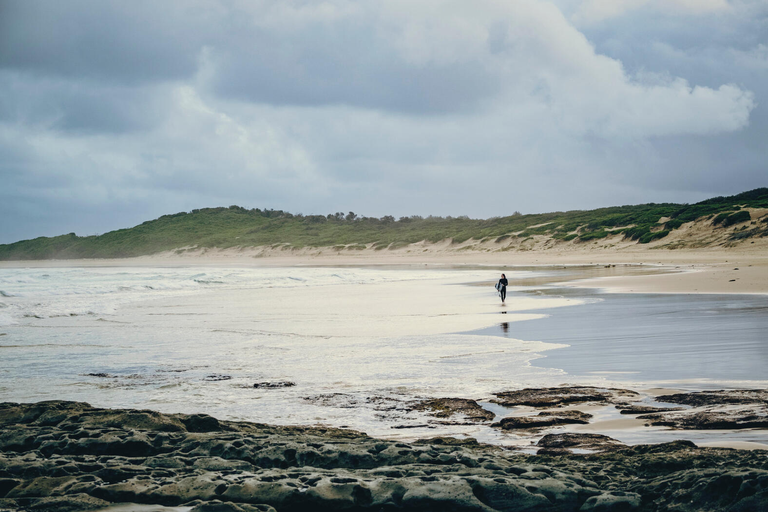 Stormy weather at the beach